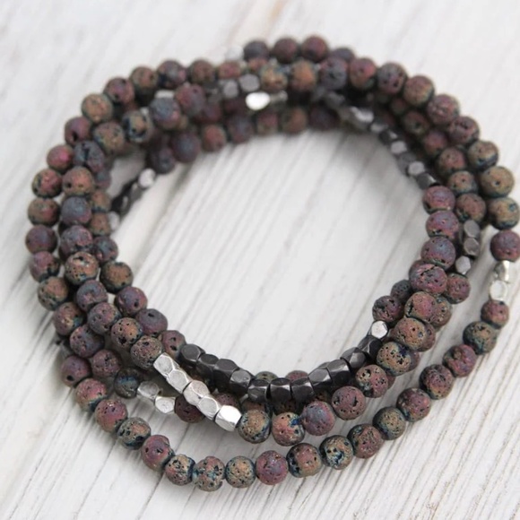 NEW Scout Midnight Rose Lava Wrap Bracelet & Necklace - Picture 4 of 15